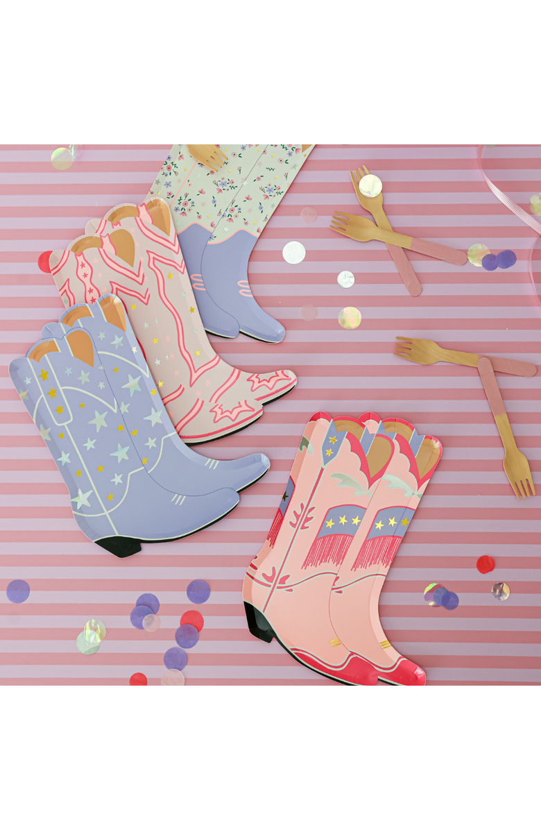 Daydream Society Pony Tales Cowgirl Boot Large Plates, Alternate, color, Assorted Pre-Pack