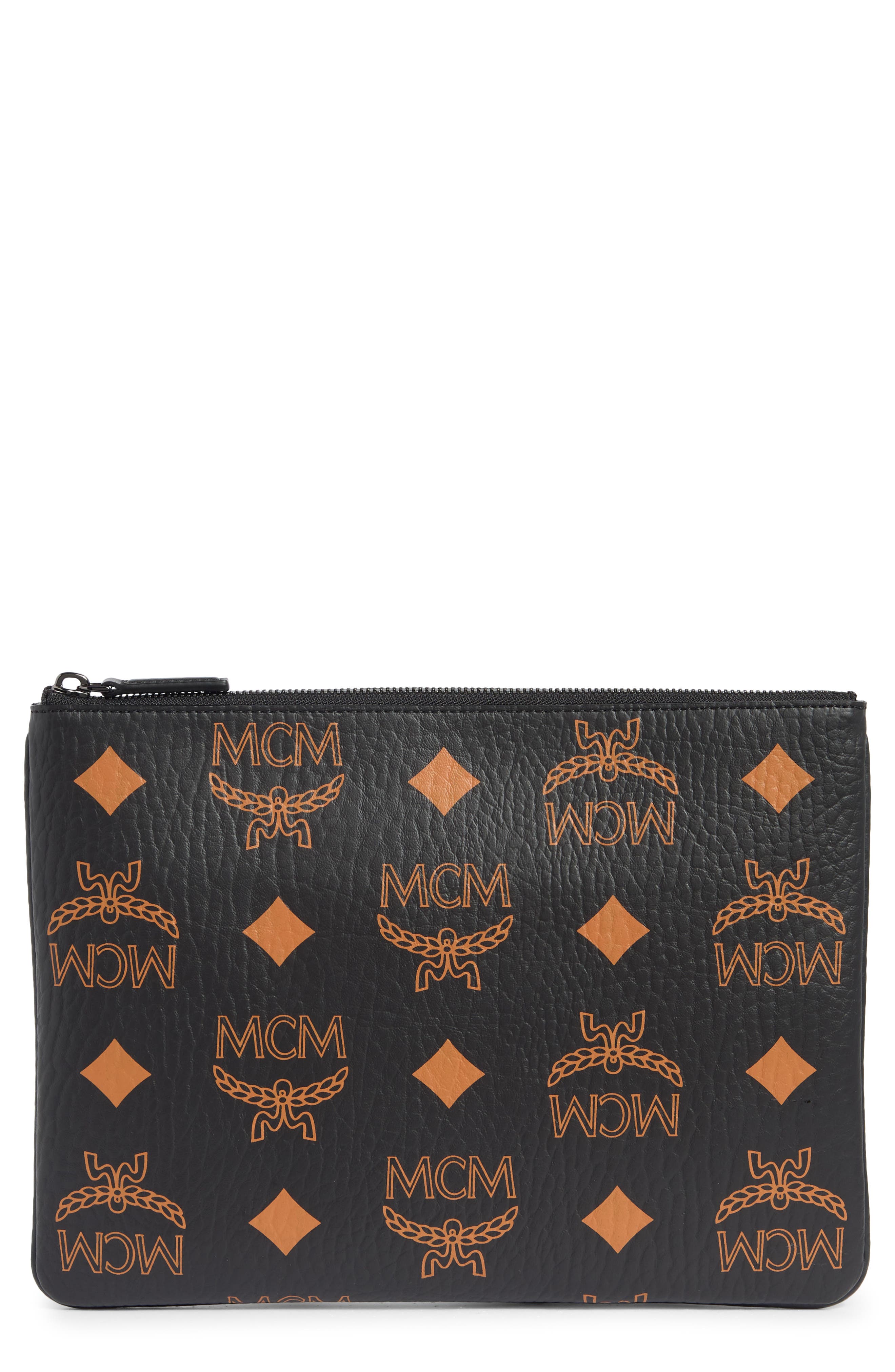 MCM Aren Wristlet Zip Pouch
