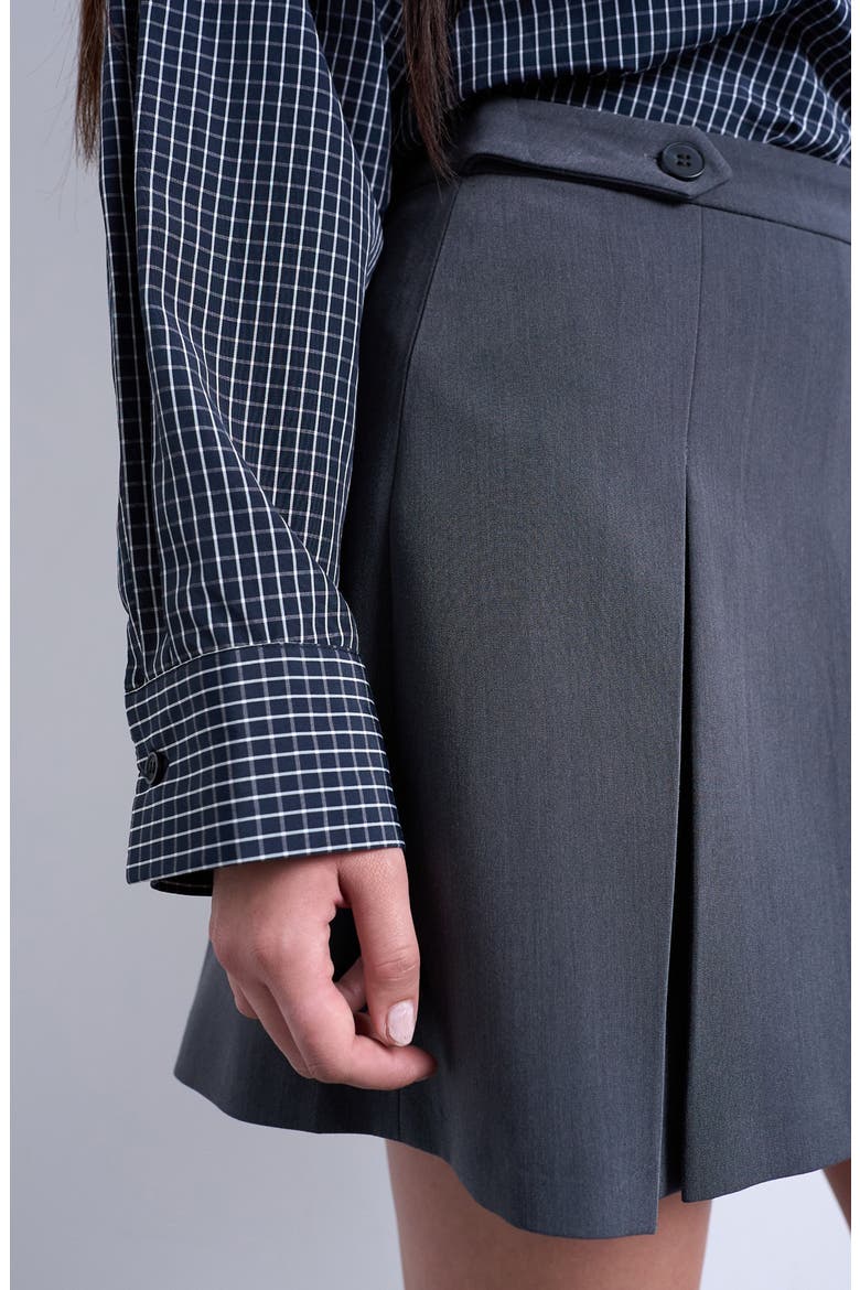 Pleated Miniskirt, Alternate, color, GREY