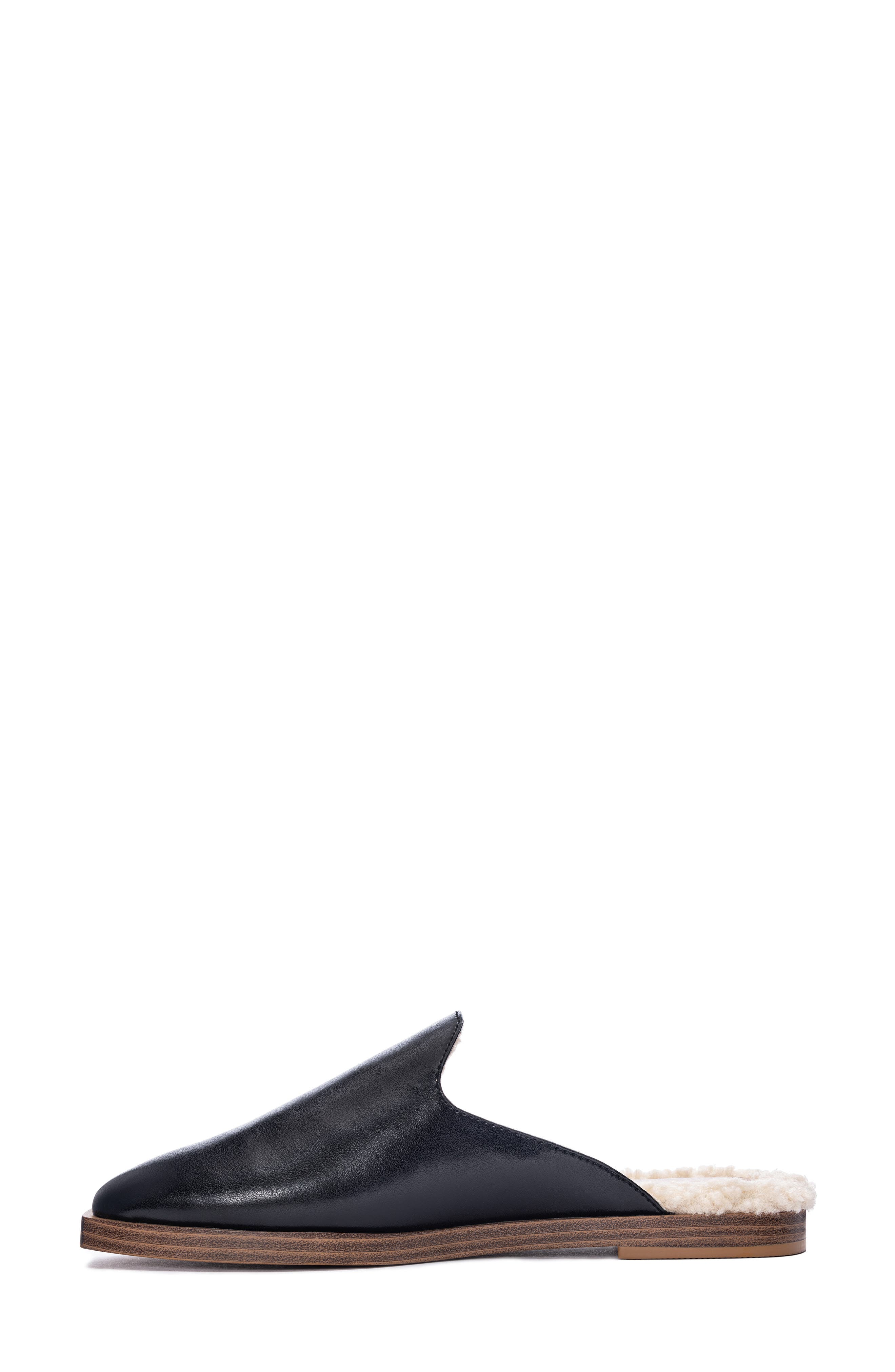Domino Mule, Alternate, color, BLACK FAUX LEATHER