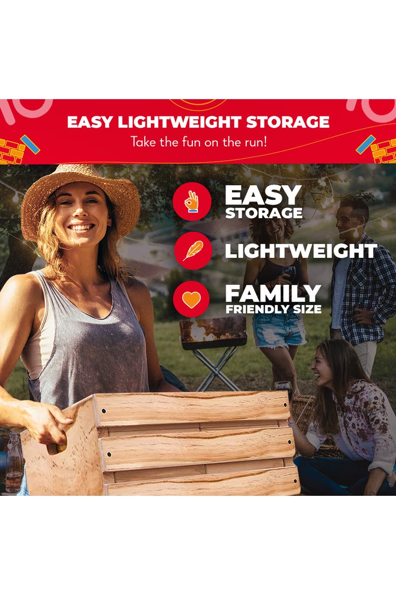 Premium Giant Tower Game with Storage Crate, Alternate, color, Beige