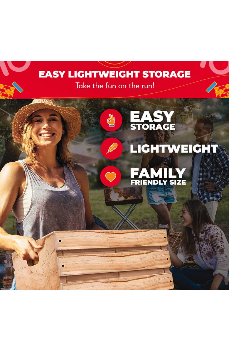 Swooc Games Premium Giant Tower Game with Storage Crate, Alternate, color, Beige