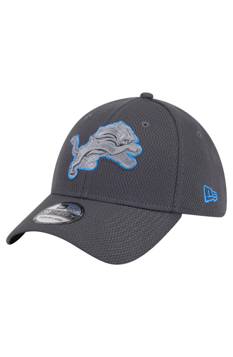 New Era Men's New Era Graphite Detroit Lions  Main 39THIRTY Flex Hat, Alternate, color, 