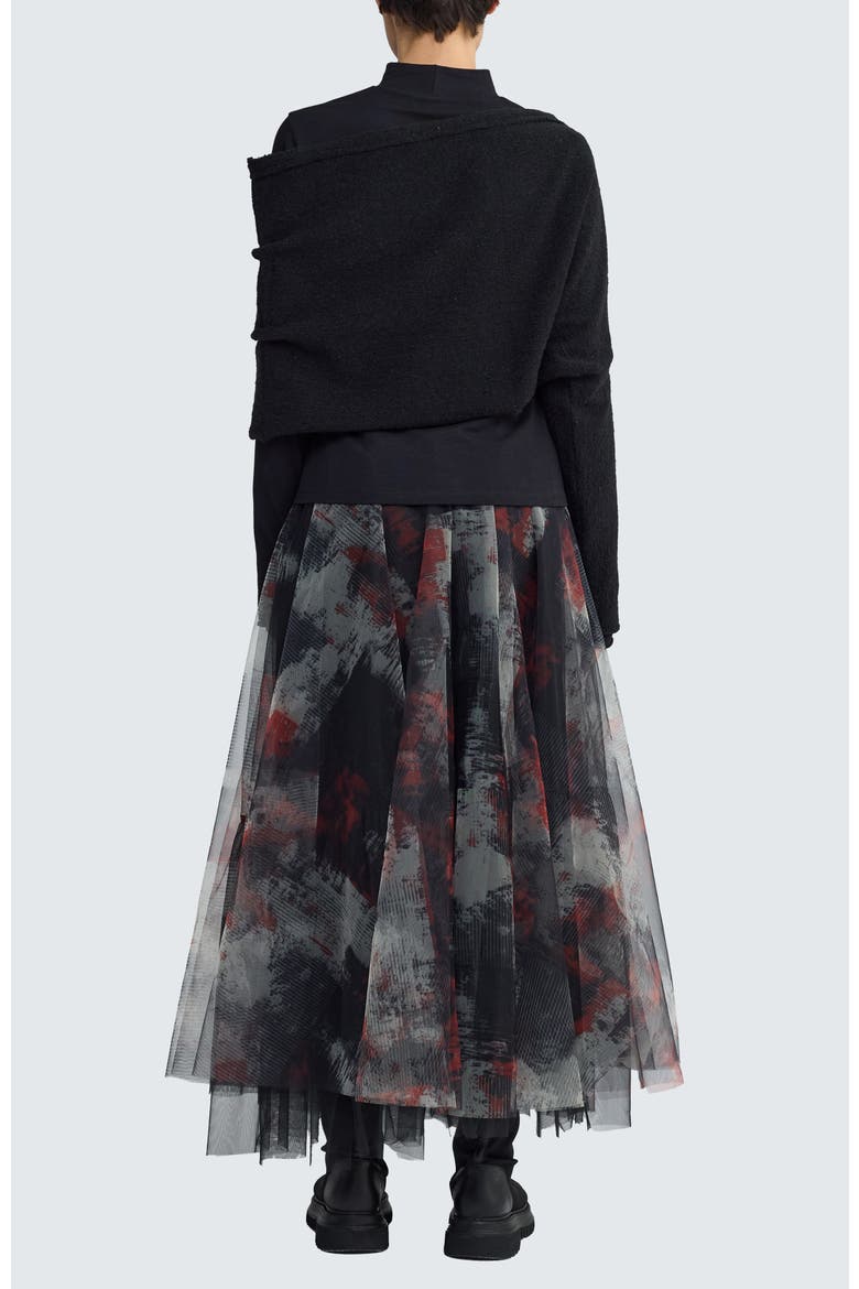 Brynwyn Printed Tulle Skirt, Alternate, color, Red Print