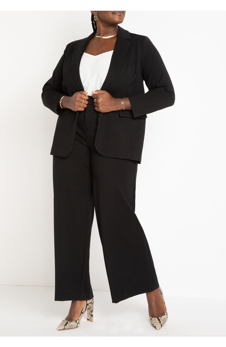 ELOQUII The Ultimate Stretch Long One Button Blazer, Alternate, color, Maritime Blue