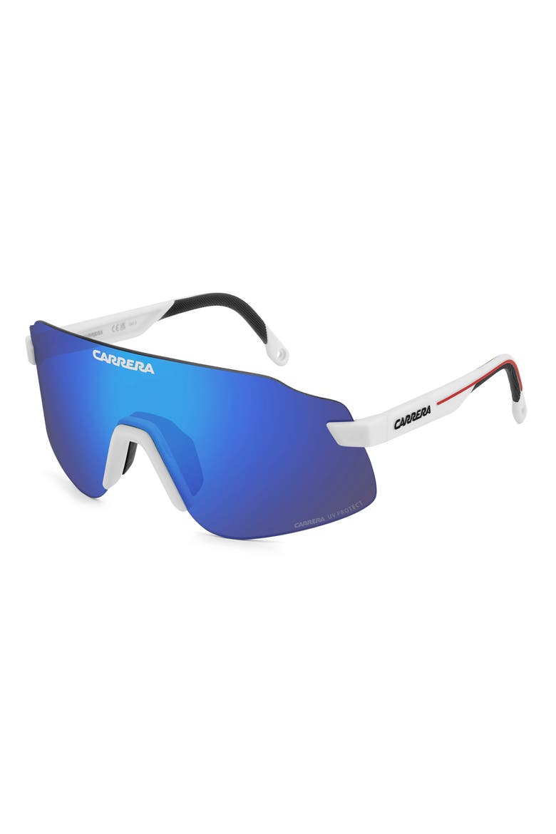 C Sport 99mm Shield Sunglasses, Alternate, color, MATTE WHITE/ BLUE