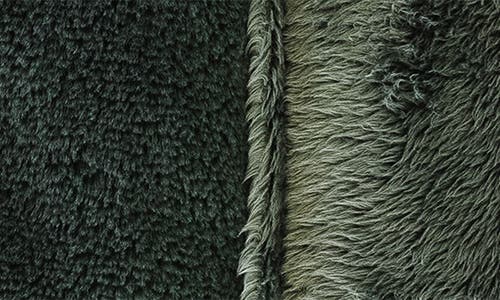 Saranoni Faux Fur Recieving Blanket In Green