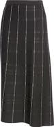 Ming Wang Stripe Stitch A-Line Skirt