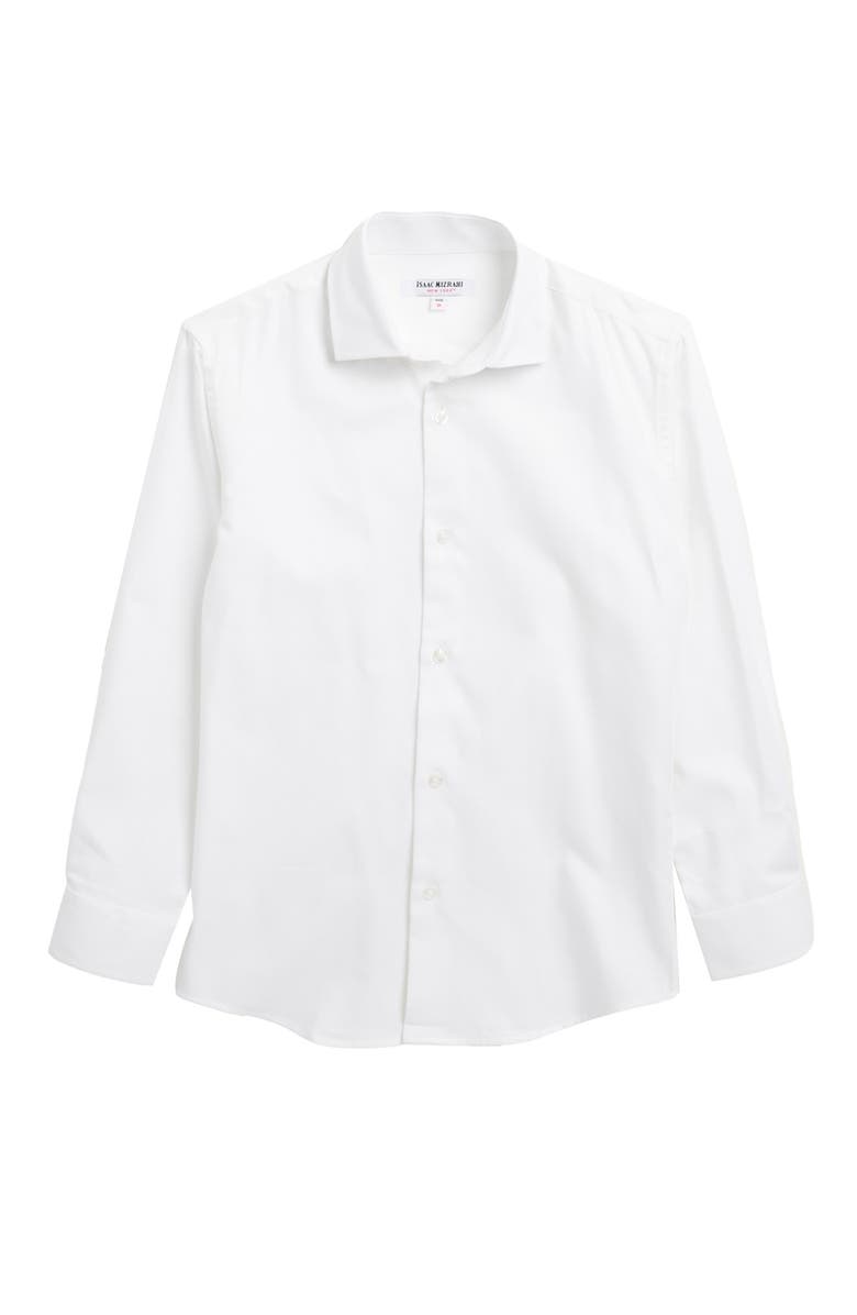 Isaac Mizrahi New York Solid Dress Shirt, Main, color, 