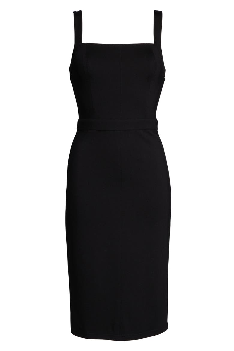 Wisteria Wandering Sheath Dress, Alternate, color, BLACK
