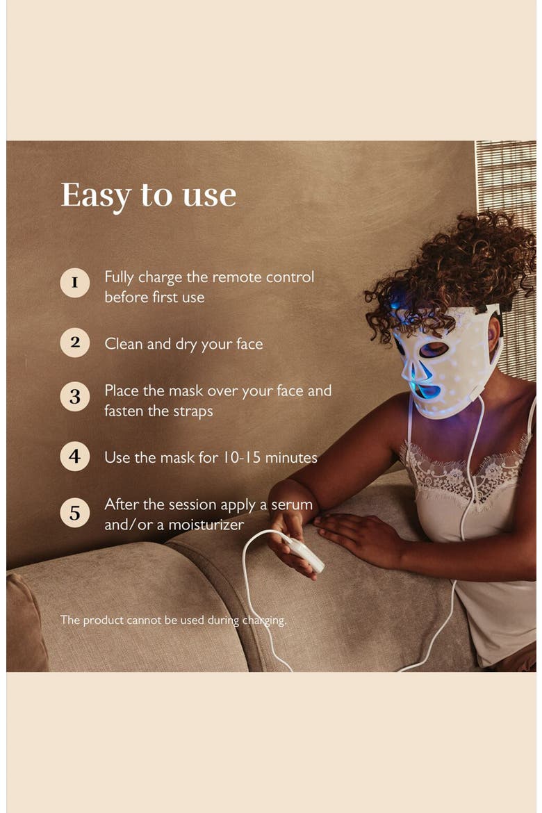 LED Face Mask, Alternate, color, WHITE