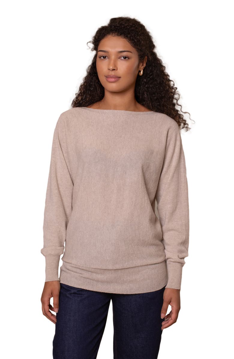 Celtic & Co. British Geelong Slash Neck Sweater, Main, color, Oatmeal