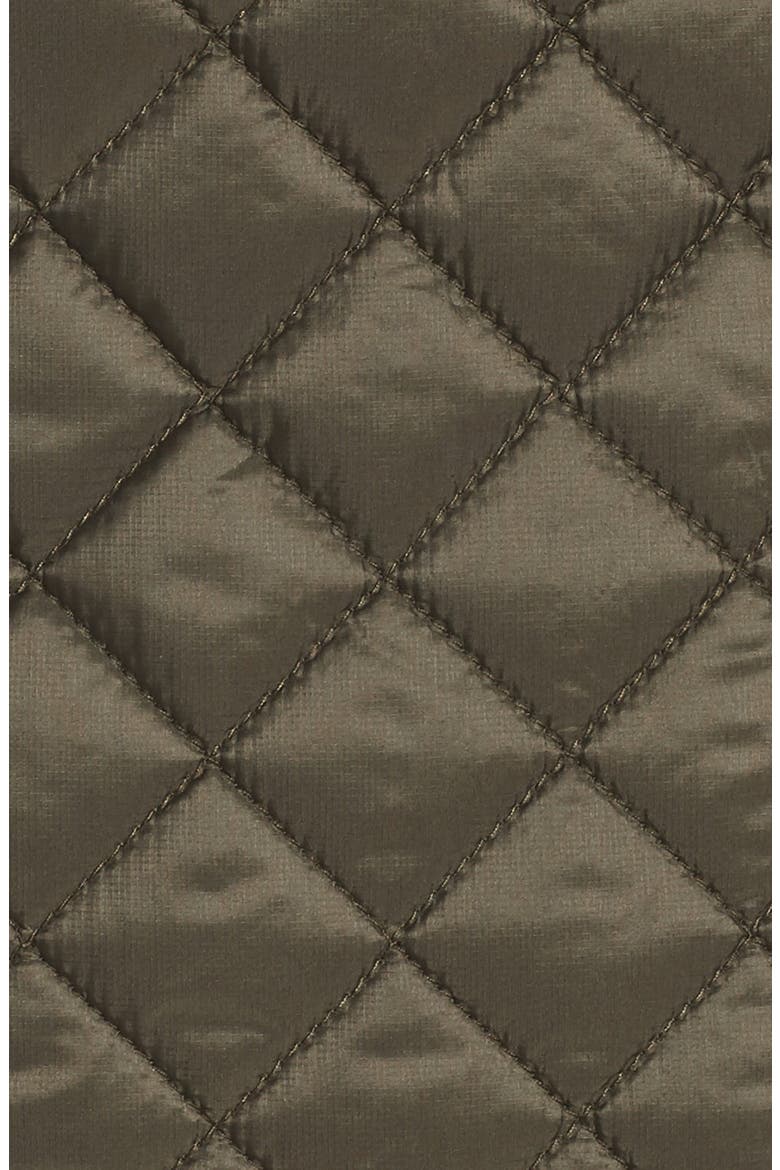 Diamond Quilted Hybrid Hooded Jacket, Alternate, color, OLIVE