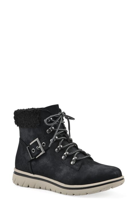 Hadrian Faux Shearling Cuff Hiker Bootie (Women) (Wide Width Available)