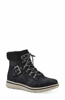 CLIFFS BY WHITE MOUNTAIN Hadrian Faux Shearling Cuff Hiker Bootie