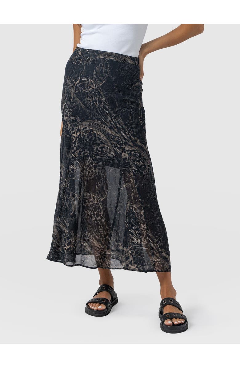 Saint + Sofia Audrey Skirt, Alternate, color, Spot Feather