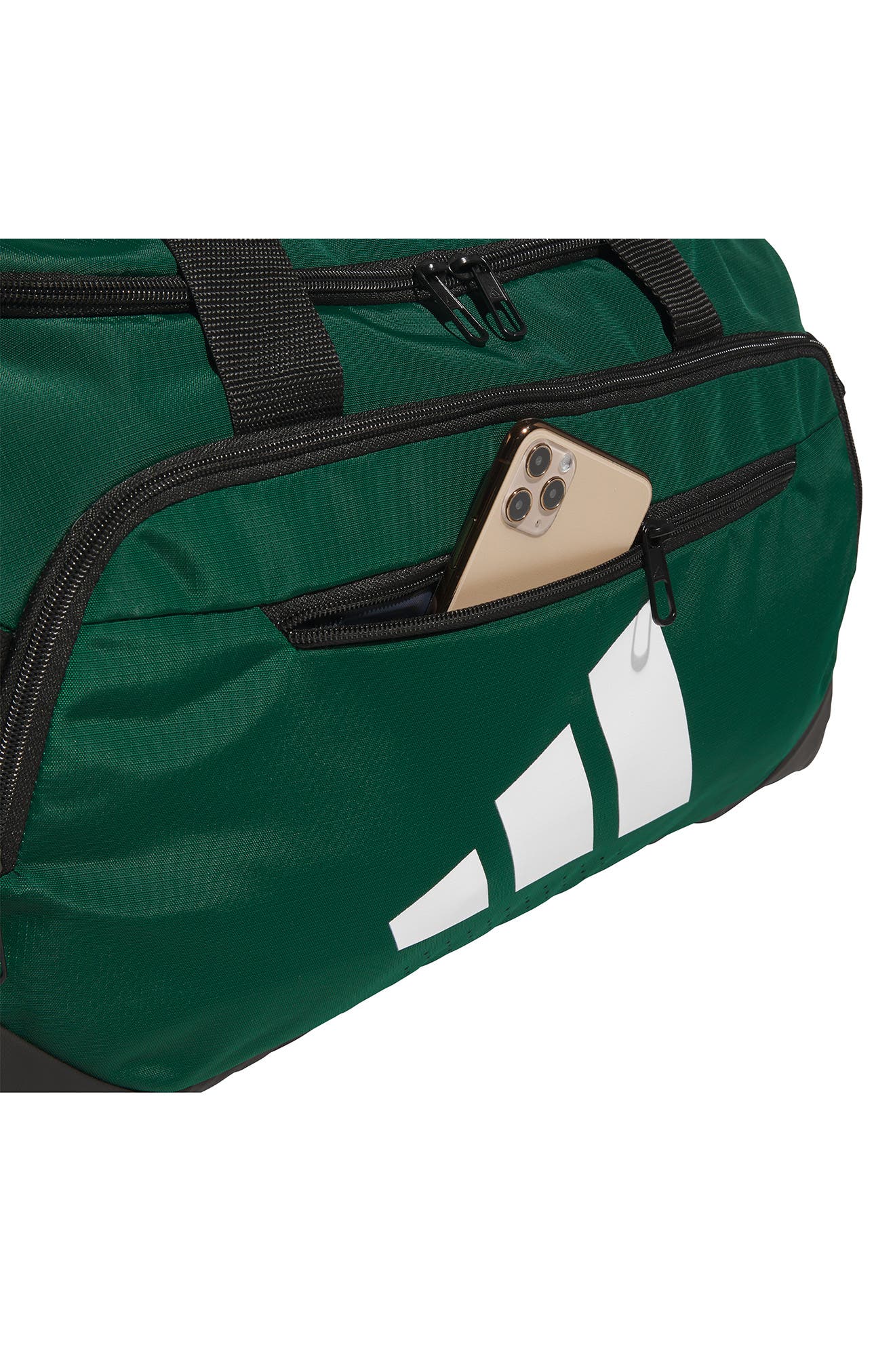 adidas Defender 5 Small Duffel Bag, Alternate, color, Team Dark Green