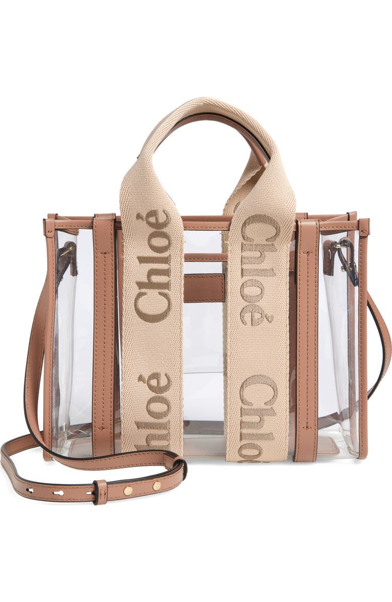 Chloé Small Woody Jelly & Leather Tote Bag, Main, color,