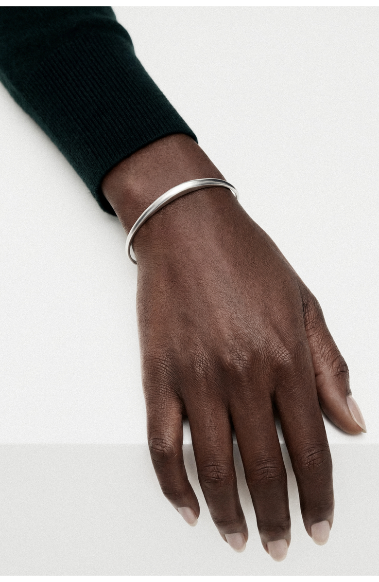 Nabs And Babs Hiba Cuff Sterling Silver Bracelet, Alternate, color, Silver