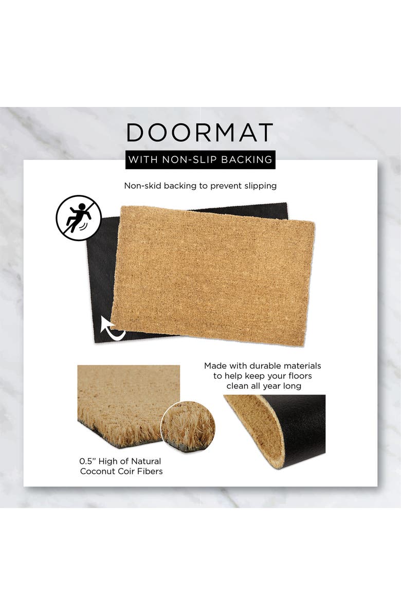 Design Imports Santa Fe Coir Doormat, Alternate, color, Brown