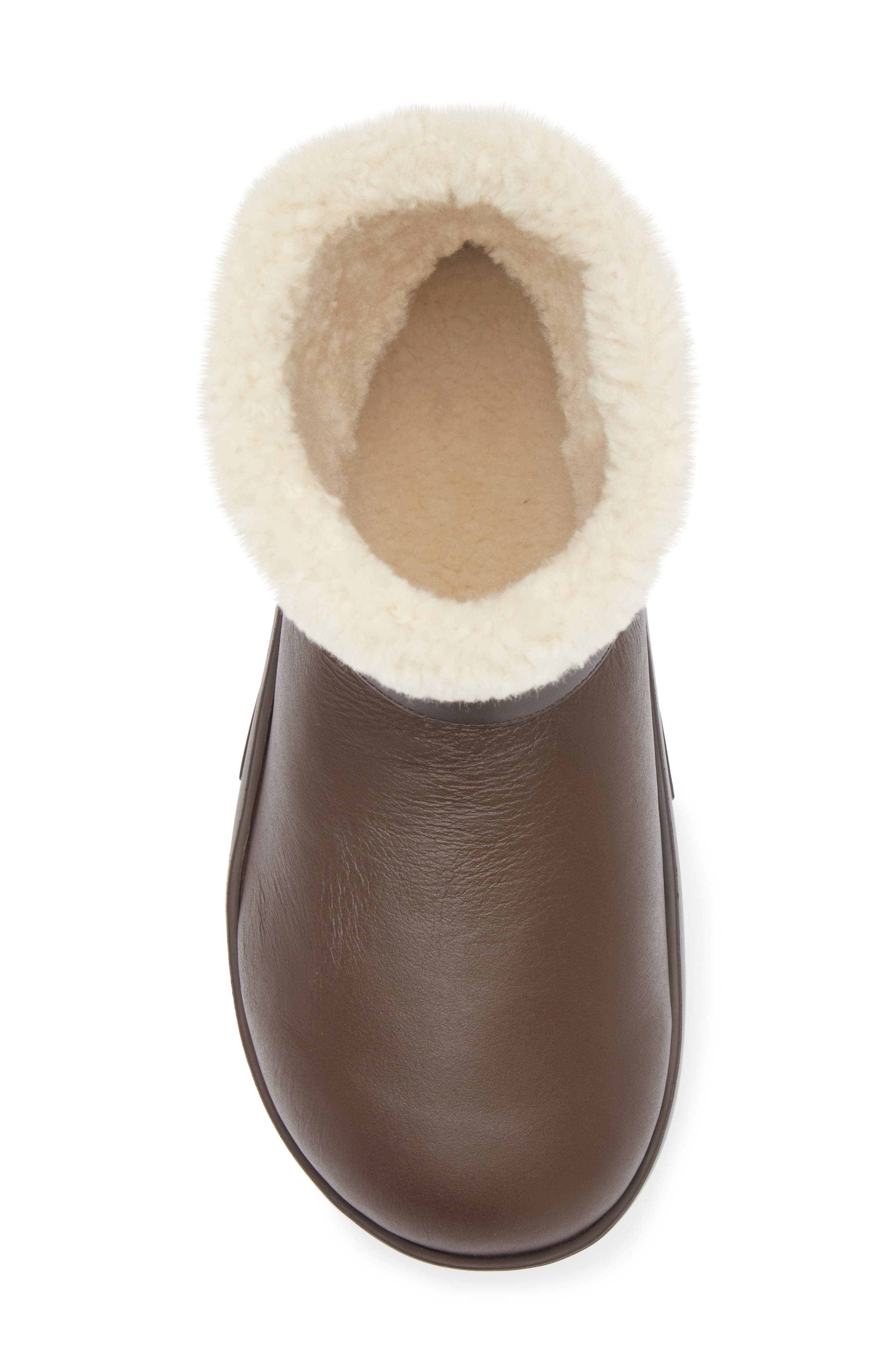 Bottega Veneta Snap Genuine Shearling Bootie, Alternate, color, 