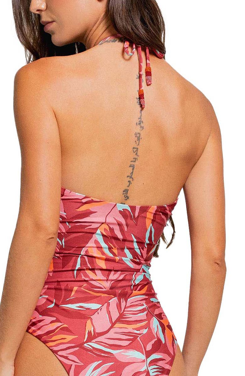 Cosita Linda Beaded Asymmetric Cutout One-Piece Swimsuit, Alternate, color, 