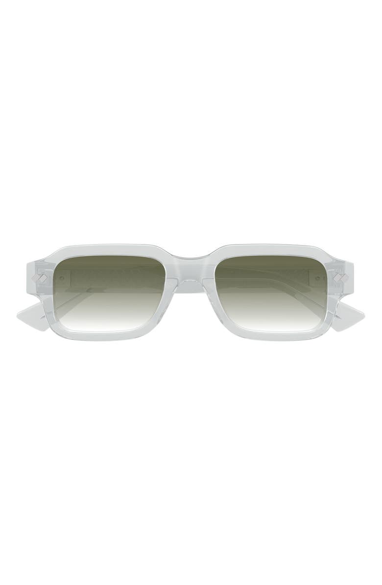 Bottega Veneta 51mm Rectangular Sunglasses, Main, color, Grey