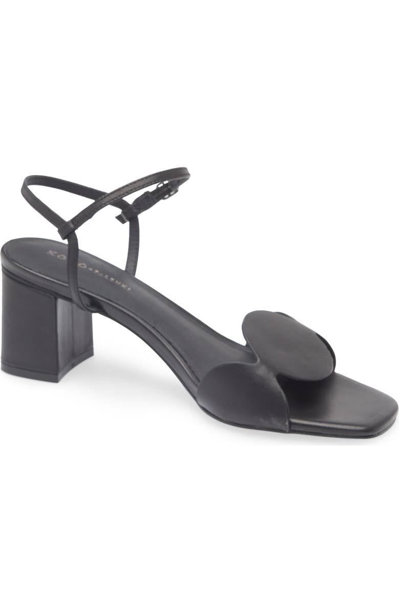 KOKO + PALENKI Sphere Ankle Strap Sandal, Main, color, Black Leather