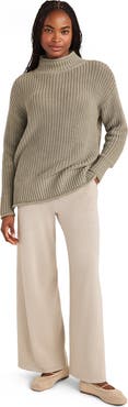 Haven Well Within Organic Cotton Shaker Stitch Roll Neck Sweater