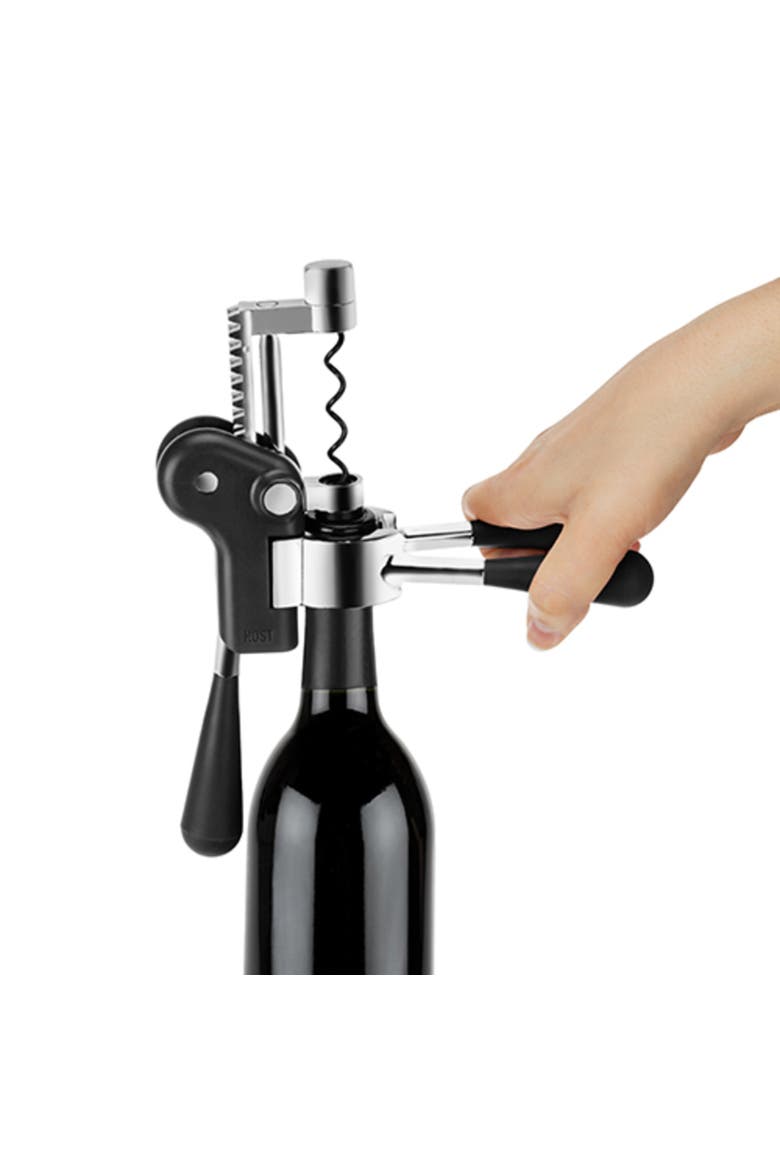Lever Corkscrew Set, Alternate, color, Black