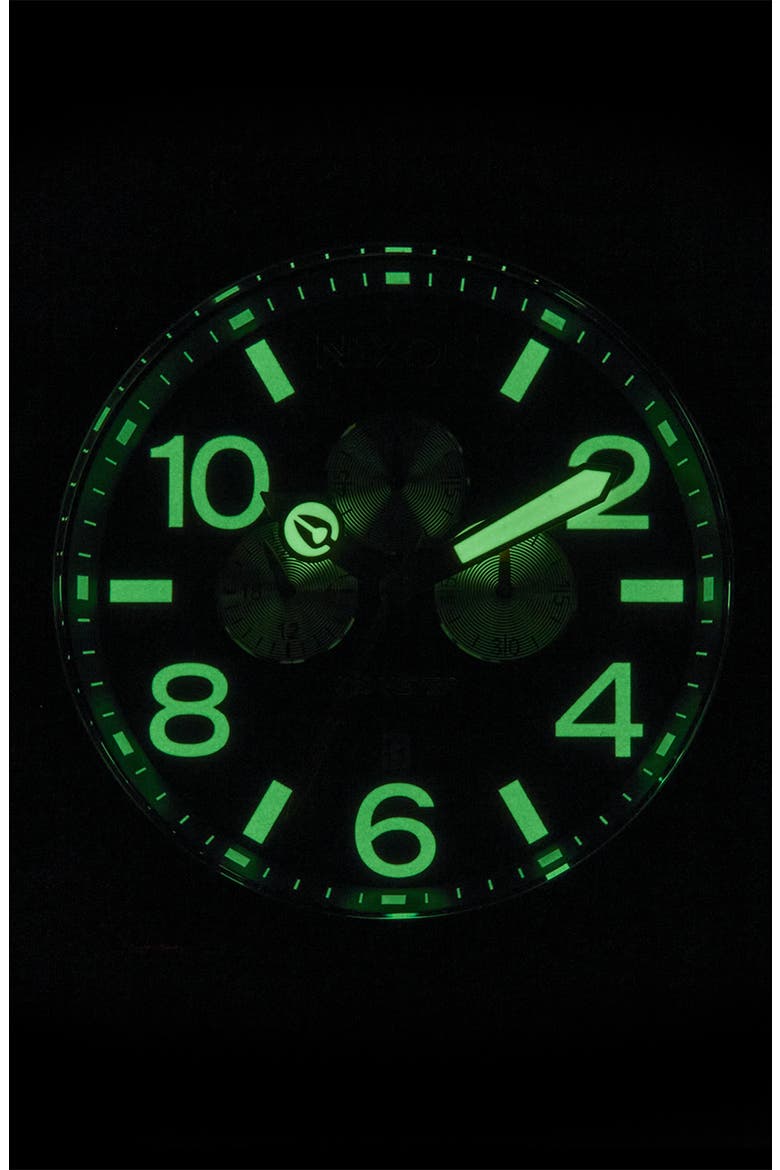 51-30 Chronograph Bracelet Watch, 51mm, Alternate, color, SILVER / MIDNIGHT