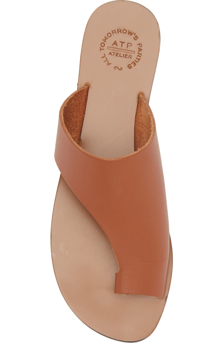 ATP ATELIER Rosa Slide Sandal, Alternate, color, Brandy Vacchetta