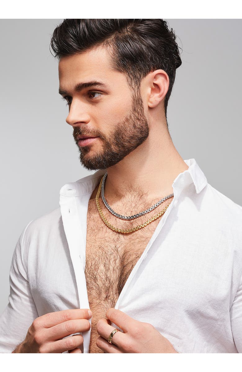 Bony Levy Men's 14K Gold Box Chain Necklace, Alternate, color, 14K White Gold