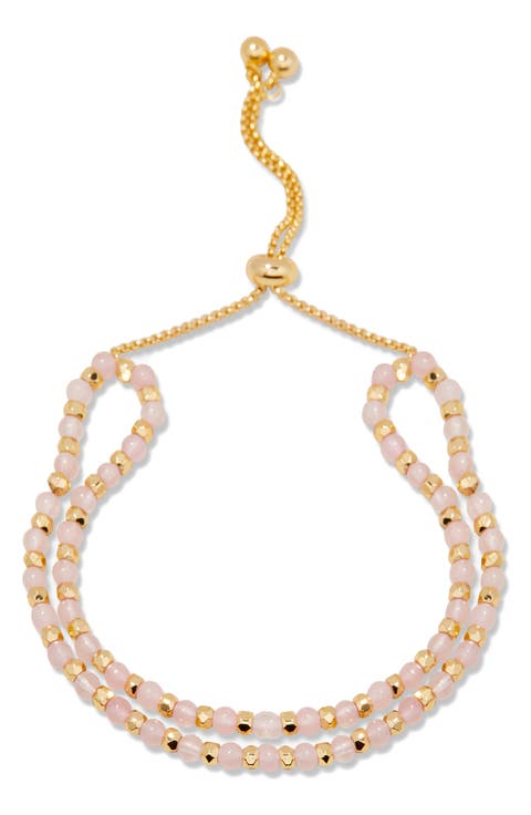 Evette Birthstone Beaded Slider Bracelet