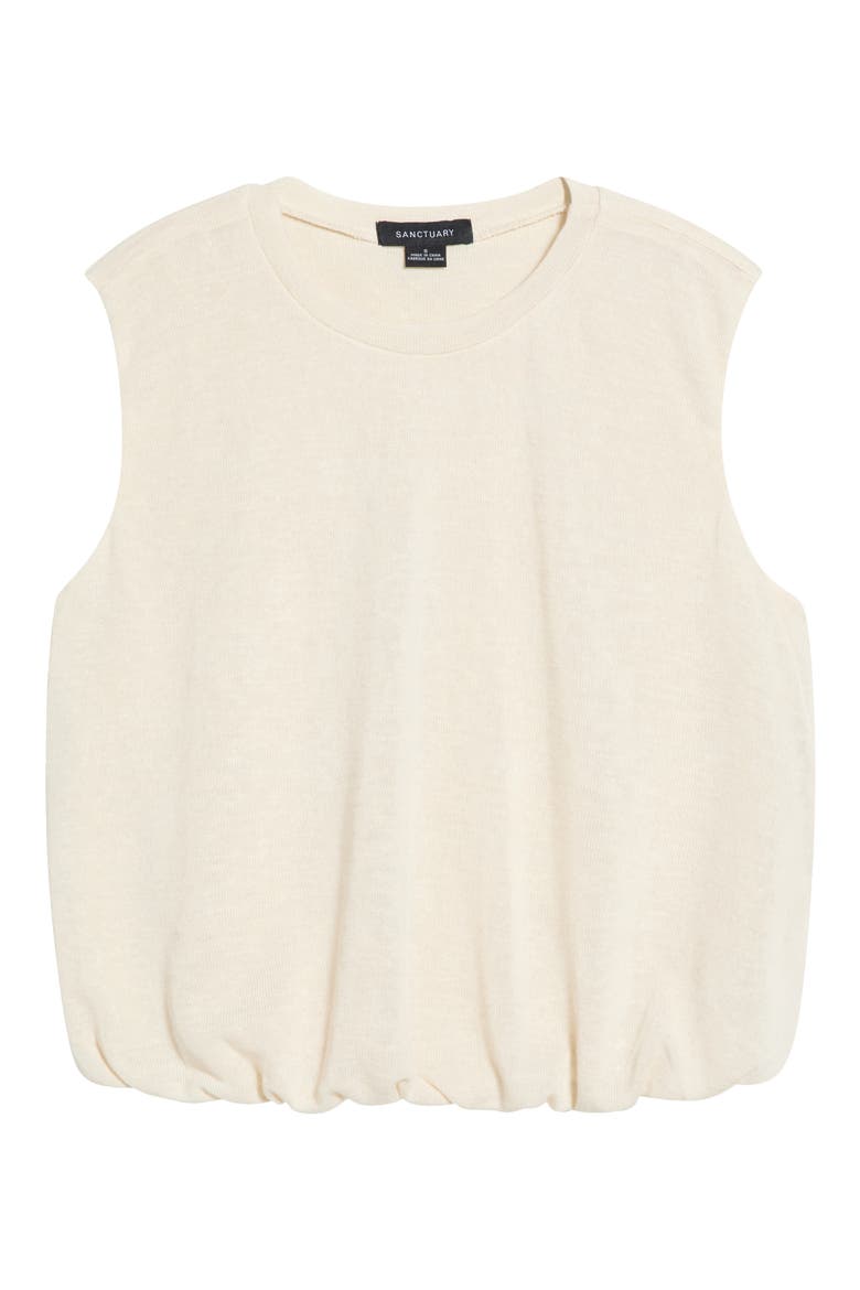 Quinn Bubble Sleeveless Top, Main, color, BONE