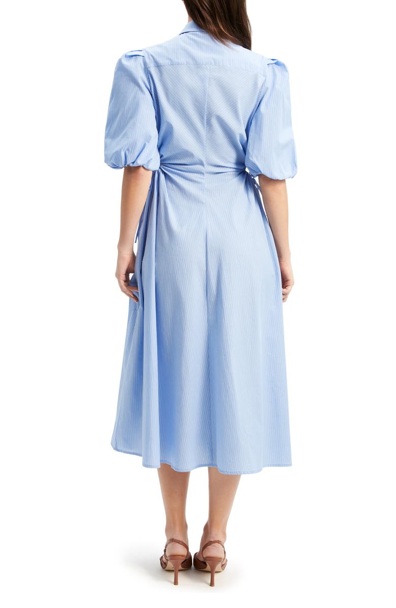 Bardot Keyhole Cotton Midi Shirtdress, Alternate, color, 