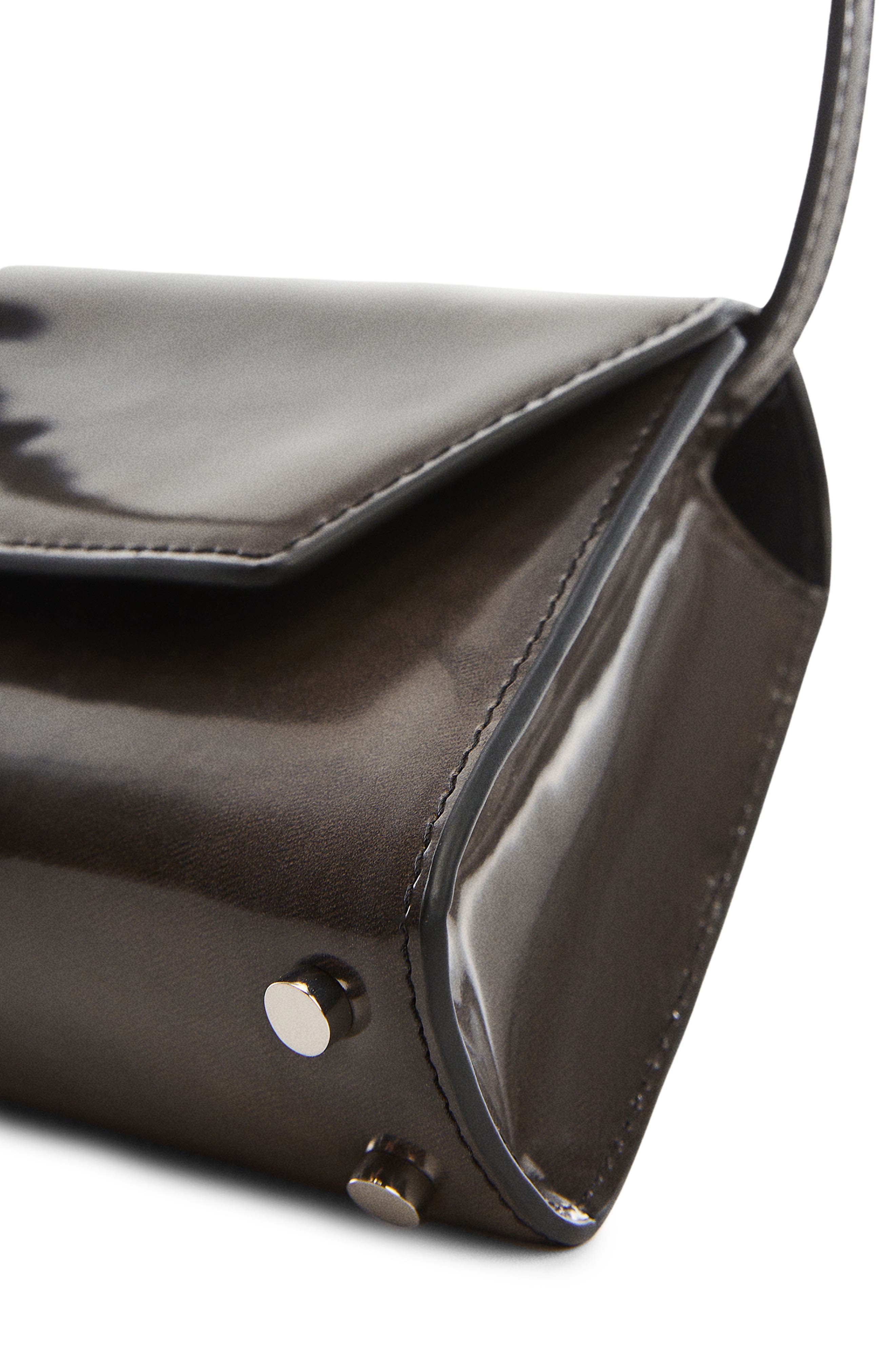 MANGO Patent Leather Bag, Alternate, color, 