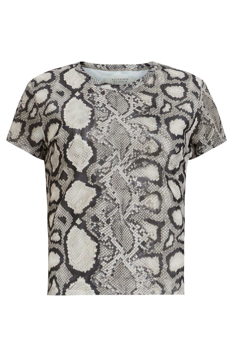 AllSaints Ellie Snakeskin Print T-Shirt, Alternate, color, 