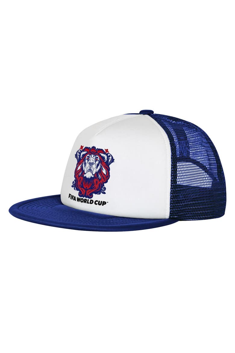 Men's Outerstuff  White/Royal England National Team Defender Adjustable Trucker Hat, Main, color, White