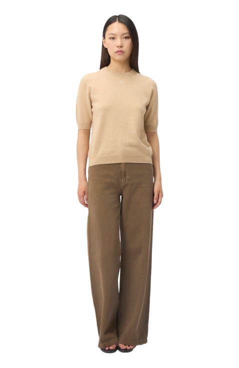 Elbow-Length Sleeve Cashmere Sweater