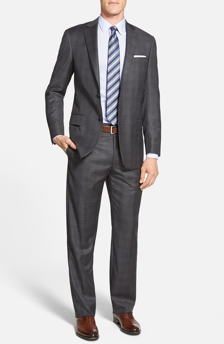 Hart Schaffner Marx 'New York' Classic Fit Plaid Wool Suit, Main, color,