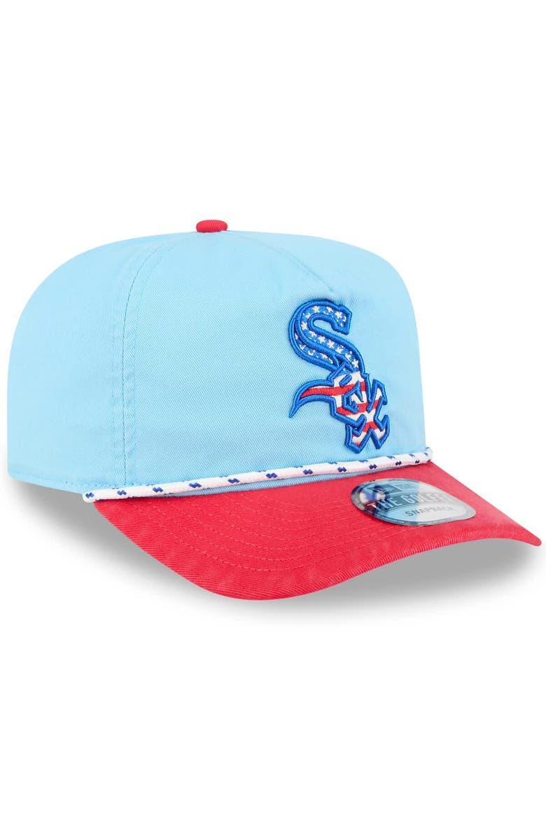 New Era Men's New Era Light Blue/Red Chicago White Sox 2025 Fourth of July Golfer Snapback Hat, Alternate, color, 