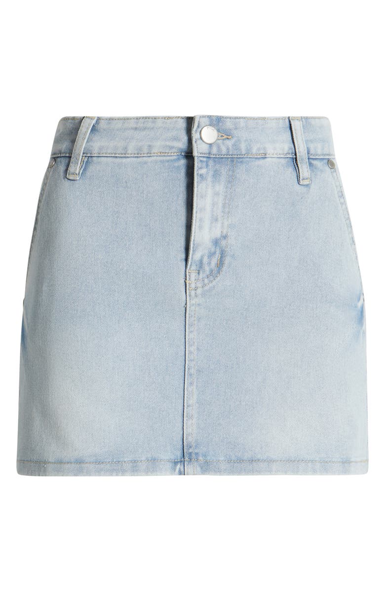 PTCL Elle Easy Stretch Denim Miniskirt, Alternate, color, Faded Blue