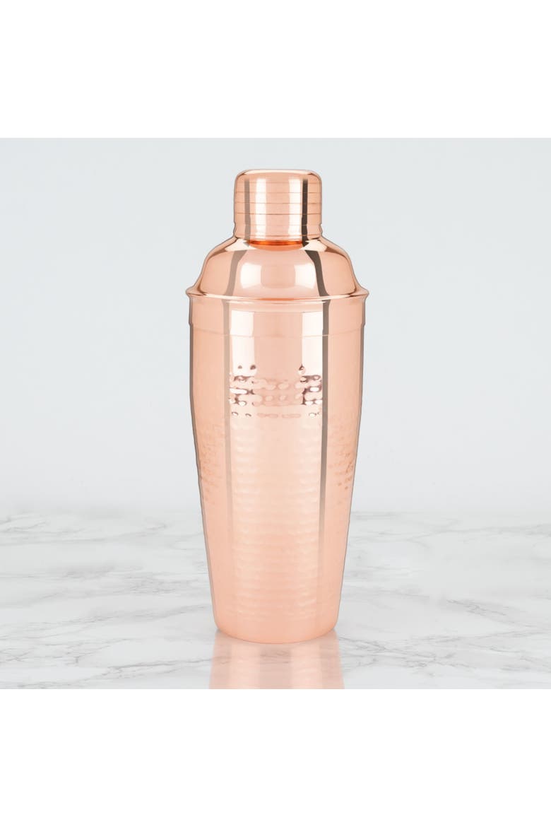 Hammered Cocktail Shaker in Copper, Alternate, color, Copper