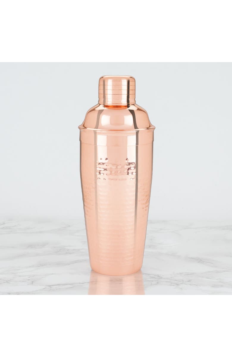 TWINE Hammered Cocktail Shaker in Copper, Alternate, color, Copper