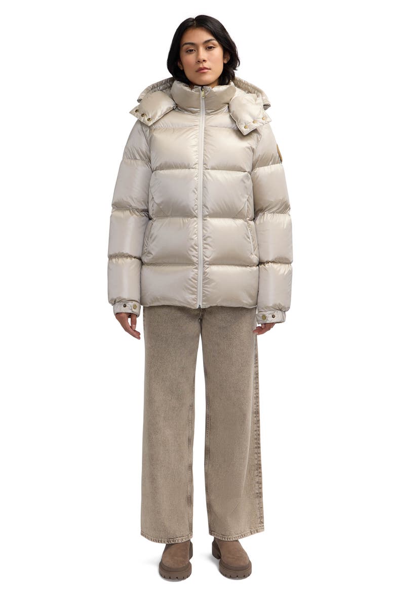 Scotch & Soda Vivienne Boxy Water Repellent Quilted Down Jacket, Alternate, color, Champagne