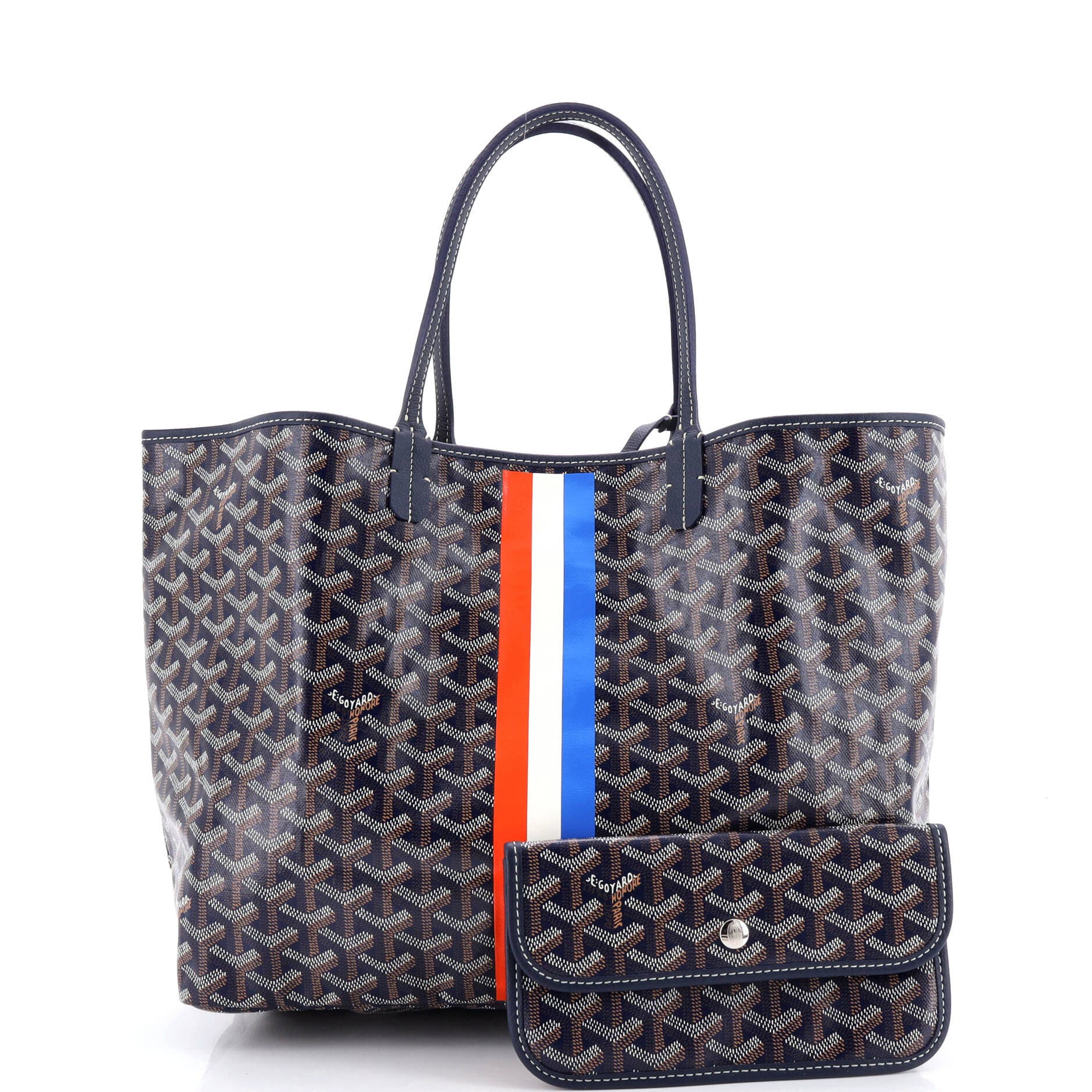Pre-Owned Goyard Saint Louis Tote Coated Canvas PM, Alternate, color, Blue