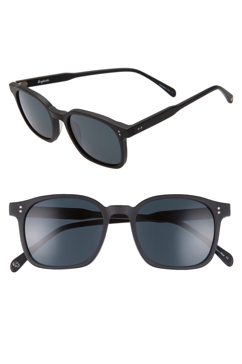 Dean 51mm Square Sunglasses, Main, color, MATTE BLACK/ GREY