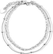 ARGENTO VIVO Sterling Silver Layered Anklet
