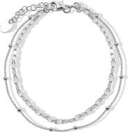 ARGENTO VIVO Sterling Silver Layered Anklet